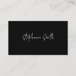 Tarjeta De Visita Fotógrafo minimalista moderno en blanco y negro