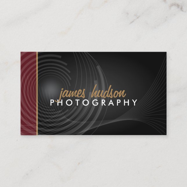 Tarjeta De Visita Fotógrafo moderno (Anverso)