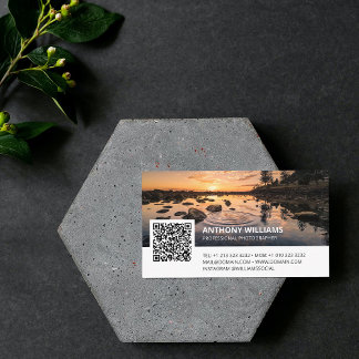 Tarjeta De Visita Fotógrafo moderno de código QR