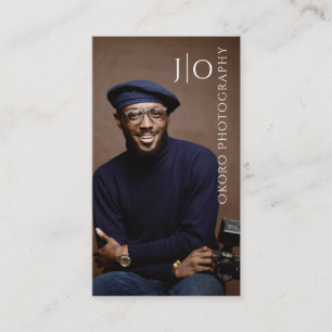 Tarjeta De Visita Fotógrafo moderno Monograma personalizado Foto per