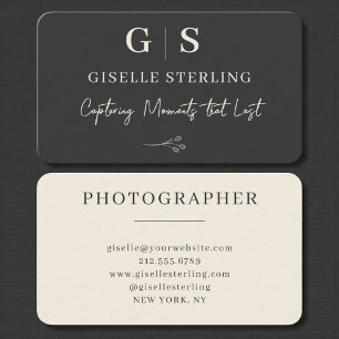 Tarjeta De Visita Fotógrafo Negro Profesional