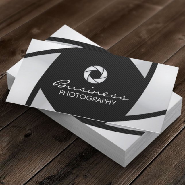 Tarjeta De Visita Fotógrafo obturador de cámara fotografía moderna (Subido por el creador)