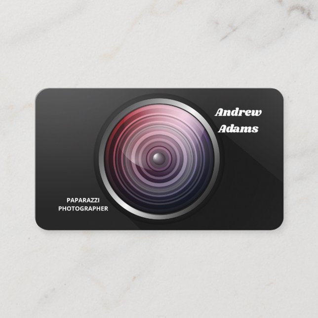Tarjeta De Visita Fotógrafo Paparazzi (Anverso)