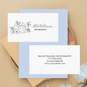 Tarjeta De Visita Fotógrafo Profesional Chic Moderno Elegante