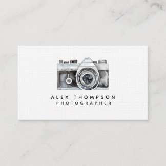 Tarjeta De Visita Fotógrafo profesional de cámara acuarela