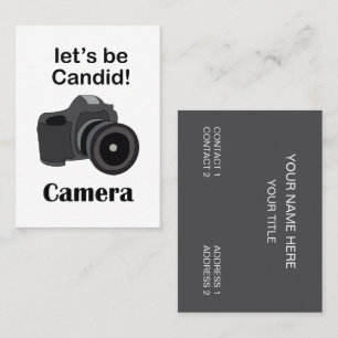 Tarjeta De Visita Fotógrafo Profesional de Cámara Cándida