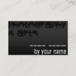 Tarjeta De Visita Fotógrafo profesional de diseño gris negro moderno
