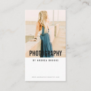 Tarjeta De Visita Fotógrafo profesional de fotografía moderno blanco