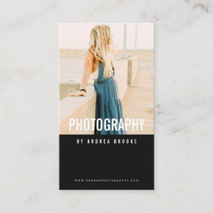 Tarjeta De Visita Fotógrafo profesional de fotografía moderno negro
