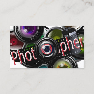 Tarjeta De Visita Fotógrafo profesional de la foto - rojo