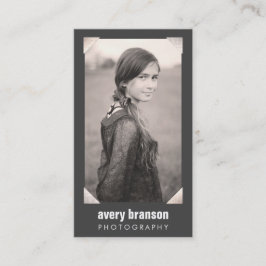 Tarjeta De Visita Fotógrafo profesional de Silver Corner Photocard