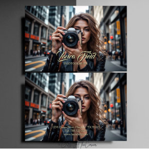 Tarjeta De Visita Fotógrafo Profesional Elegante