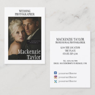 Tarjeta De Visita Fotógrafo Profesional Foto Personalizada
