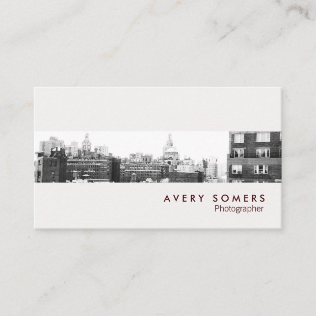 Tarjeta De Visita Fotógrafo profesional Fotografía Insertar fotograf (Anverso)