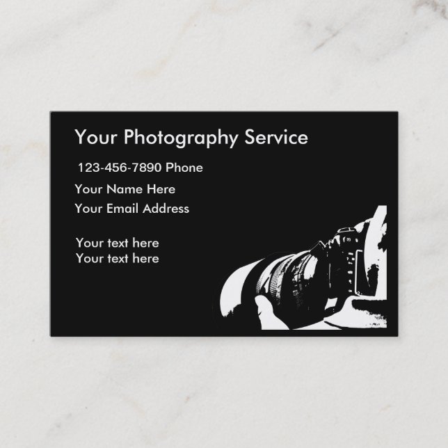 Tarjeta De Visita Fotógrafo profesional moderno (Anverso)