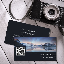 Tarjeta De Visita Fotógrafo profesional moderno Código QR