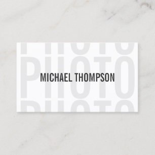 Tarjeta De Visita Fotógrafo Profesional Moderno Negrita