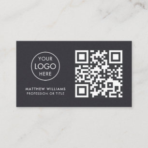 Tarjeta De Visita Fotógrafo Profesional QR Code Logo Moderno