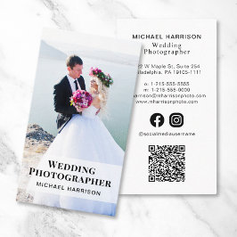 Tarjeta De Visita Fotógrafo QR Code Foto de medios sociales