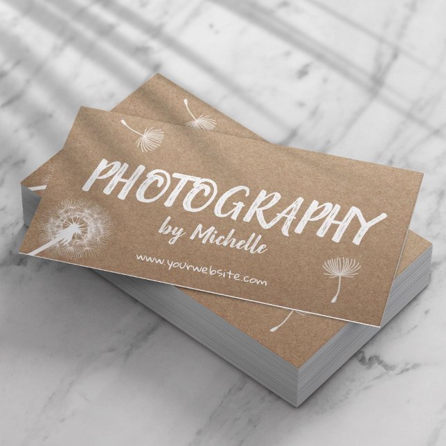 Tarjeta De Visita Fotógrafo ruso elegante de Dandelion (Subido por el creador)