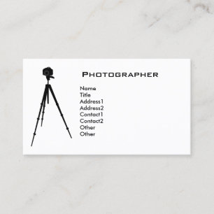 Tarjeta De Visita Fotógrafo simple