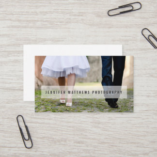 Tarjeta De Visita Fotógrafo simple cubierto foto mínima del texto el