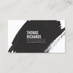 Tarjeta De Visita Fotógrafos de pinceles de tinta negra