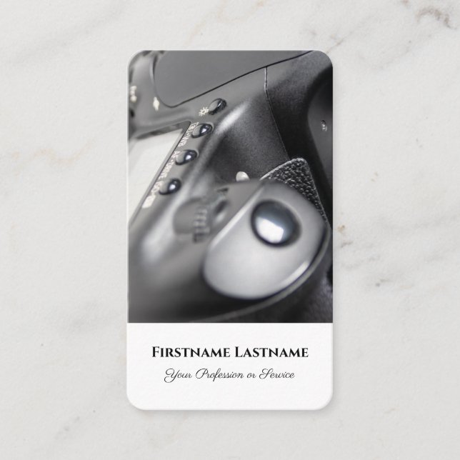 Tarjeta De Visita Fotógrafos Vídeografos Lentes de cámara DSLR (Anverso)