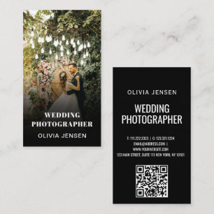 Tarjeta De Visita Fotograma de código QR del fotógrafo de grupo Boda