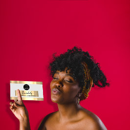 Tarjeta De Visita Fotograma dorado Fashion Beautique Shop Gray