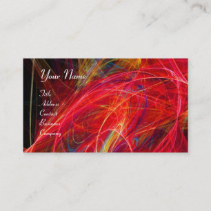 Tarjeta De Visita FOTÓN LOCO vibrante suave negro rojo blanco