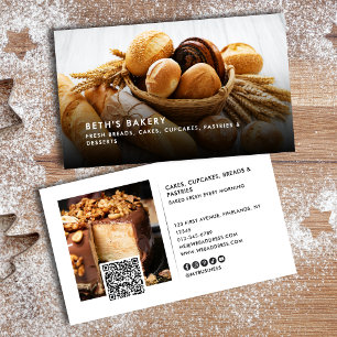 Tarjeta De Visita Fotos Código QR Profesional Moderno 2 & Redes Soci
