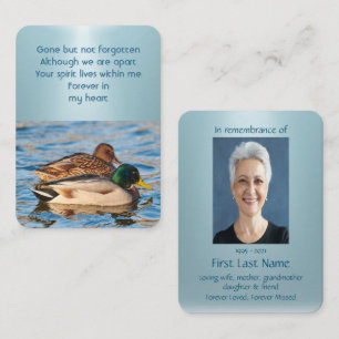 Tarjeta De Visita Fotos conmemorativas Oración Pájaro Malaus Ducks