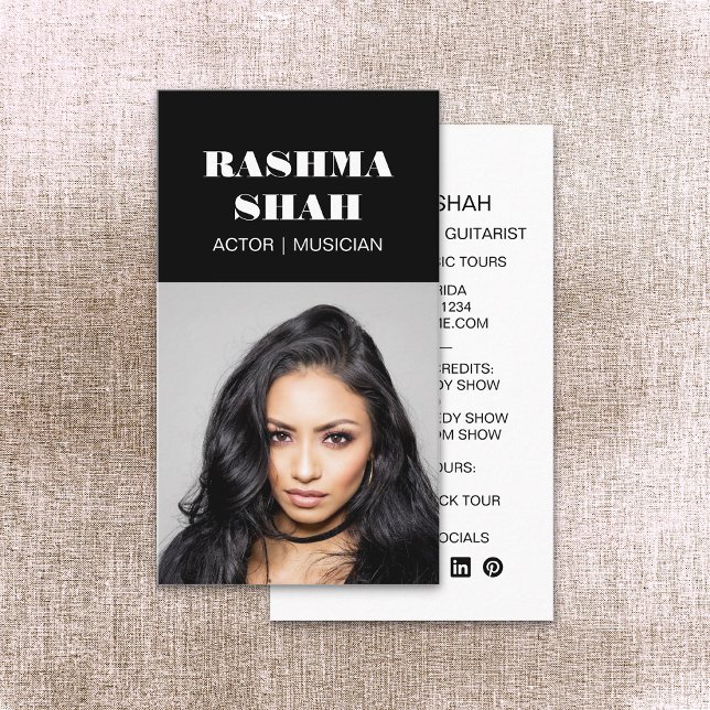 Tarjeta De Visita Fotos de Actor Musician Entertainment Profesional (Subido por el creador)