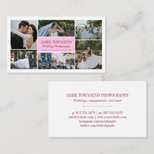 Tarjeta De Visita Fotos de Burdeos Rosa Fotógrafo Profesional