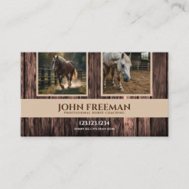 Tarjeta De Visita Fotos de caballos de madera marrón brillante Coach