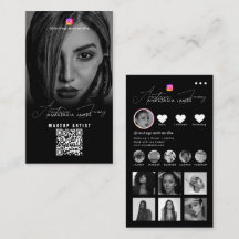 Fotos de Influencer Negro Blanco Código QR de Rede
