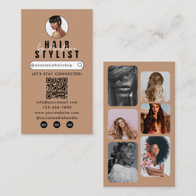 Tarjeta De Visita Fotos de maquillaje en salón de belleza influyente (Anverso / Reverso)