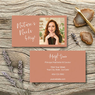 Tarjeta De Visita Fotos de propietaria de salón de uñas naturales de