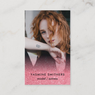 Tarjeta De Visita Fotos del bailarín modelo de actor "Pink Gliitter