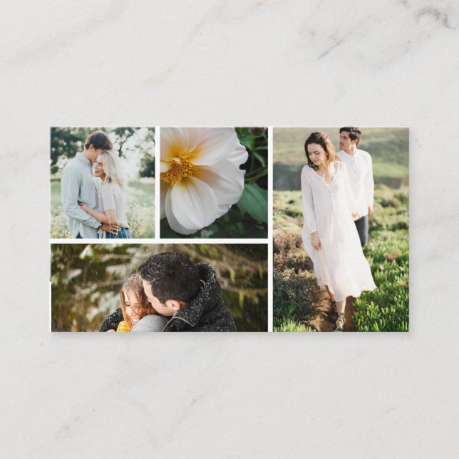 Tarjeta De Visita Fotos del múltiplo del negocio de la fotografía (Anverso)