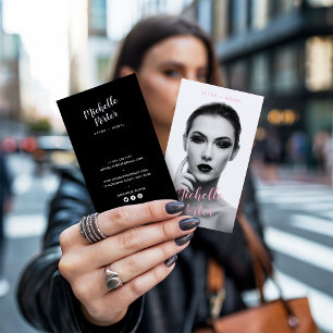 Tarjeta De Visita Fotos en blanco y negro de Actor