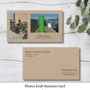 Tarjeta De Visita Fotos Kraft Business Card