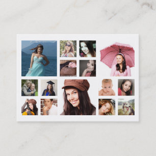 Tarjeta De Visita Fotos múltiples en rejilla cualquier fotografía