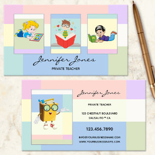 Tarjeta De Visita Fotos tuyas Profesor Pastel o Niño Autor