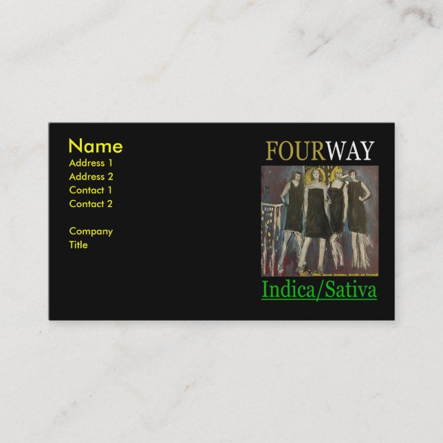 TARJETA DE VISITA FOURWAY INDICA SATIVA (Anverso)