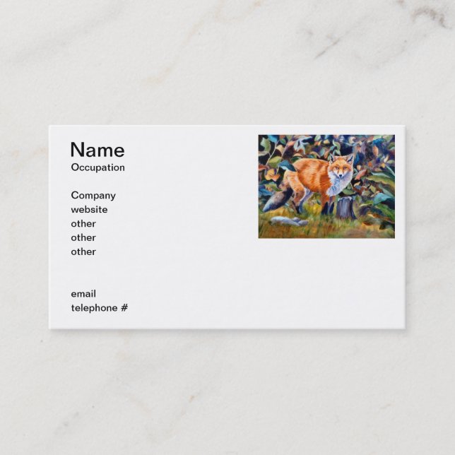 Tarjeta De Visita Fox rojo (Anverso)