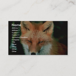 Tarjeta De Visita Fox rojo