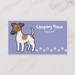Tarjeta De Visita Fox terrier liso del dibujo animado