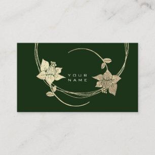 Tarjeta De Visita Foxix Gold Floral Lilac Cali Green Glam